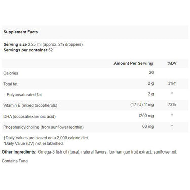 Brain-E DHA (K-53) - Apex Energetics - High Quality Source of Omega 3 DHA